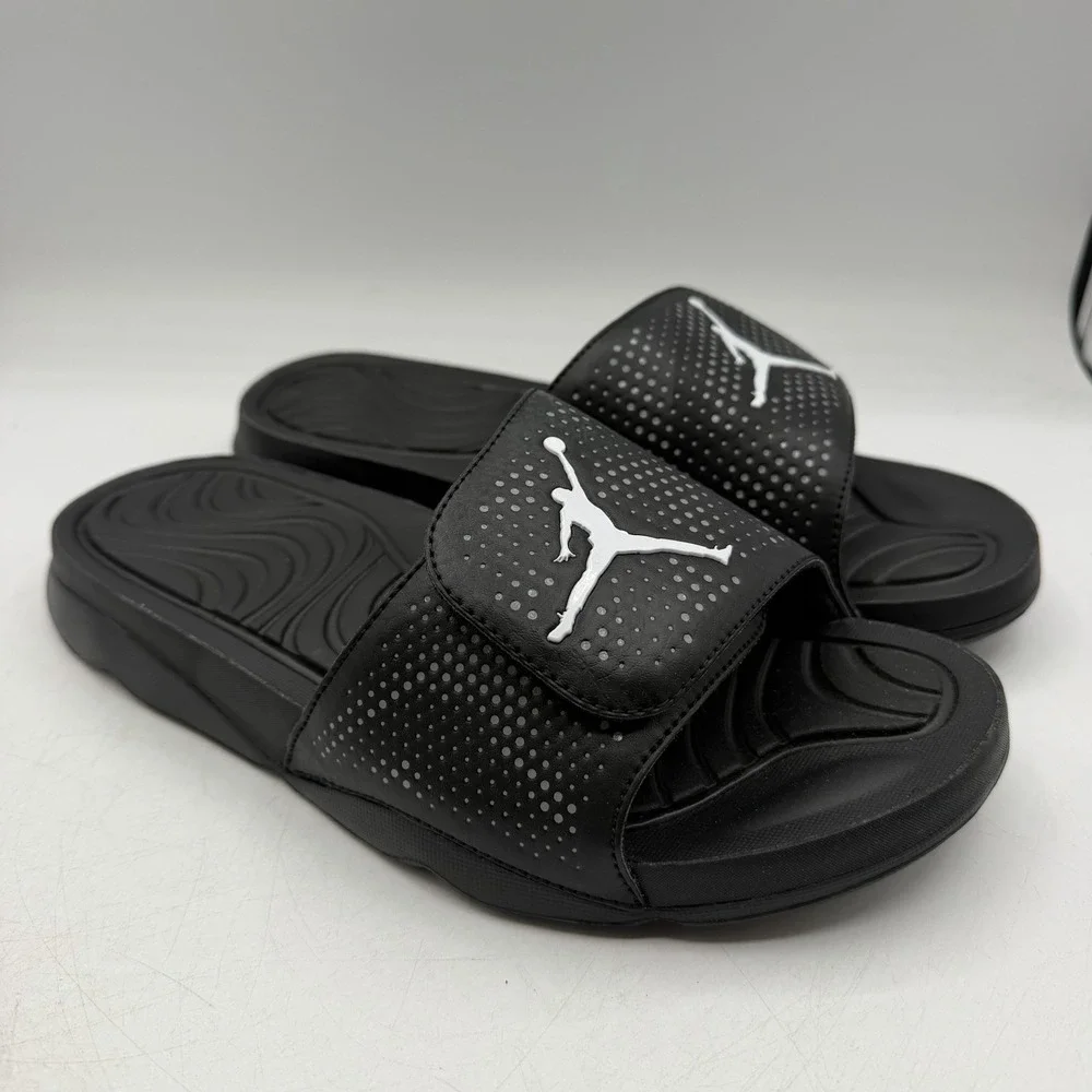 Nike Air Jordan Hydro 5 Slides Sandals Mens Sz 13 Black/White Slip On 820257-010